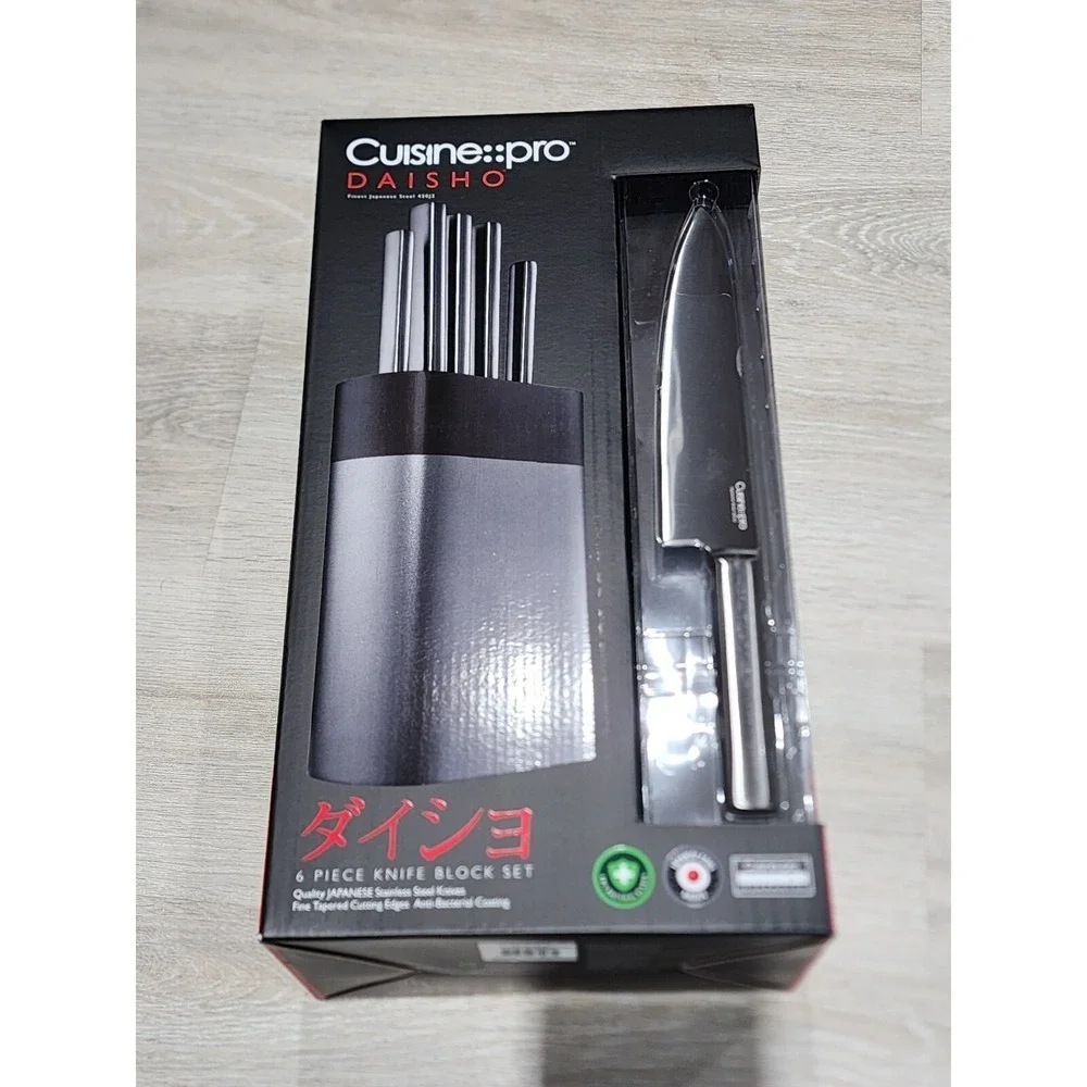 Cruisine Pro Daisho 6 Piece Knife Block Set Finest Japanese Stainless Steel
